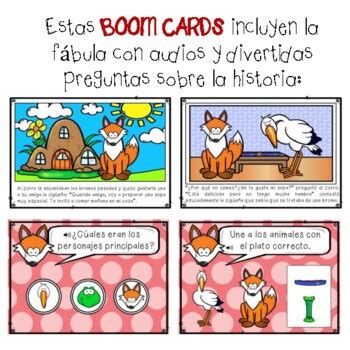 F Bulas Boom Cards El Zorro Y La Cig E A Fables In Spanish By Ms