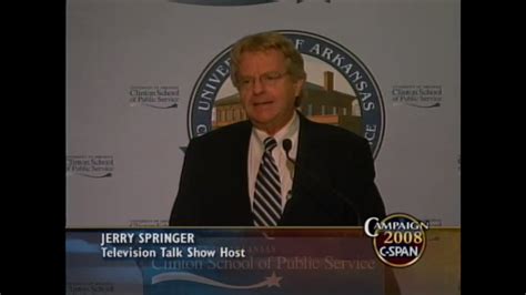 CSPAN On Twitter From 2008 Jerry Springer Tells Story Of Coming To