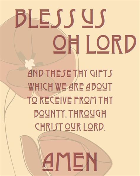 Bless Us Oh Lord Dinner Prayer Printable Etsy