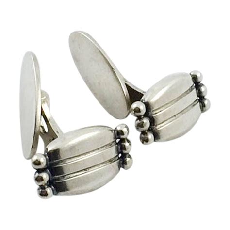 Vintage Danish Silver Cufflinks - 1950s at 1stDibs