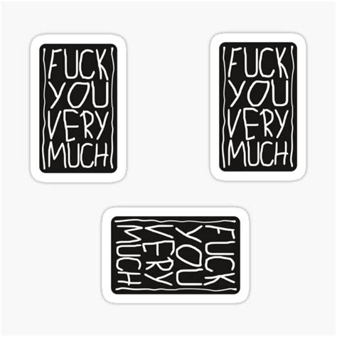 Fuck You Very Much Sticker For Sale By SAD YOUTH CLUB Redbubble