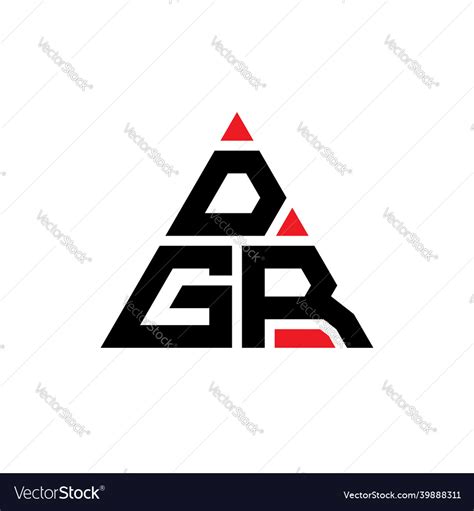 Dgr Triangle Letter Logo Design Royalty Free Vector Image