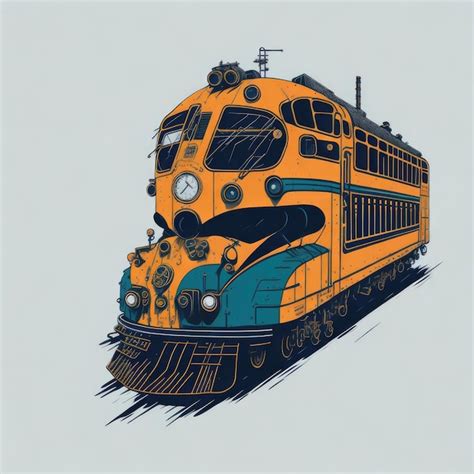 Premium AI Image | A drawing of a train with the number 2 on it