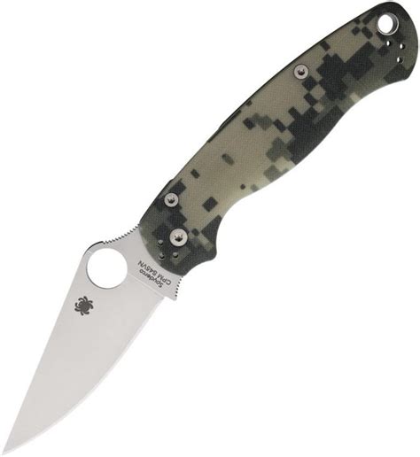 【楽天市場】spydercoスパイダルコparamilitary 2パラミリタリー 2フォールディングナイフデジカモ シルバーブレード