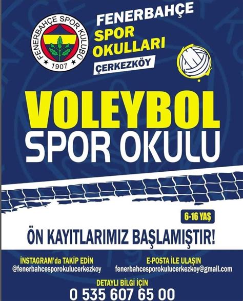 Fenerbahçe Voleybol Spor Okulları Çerkezköyde Voleybol Aktuel