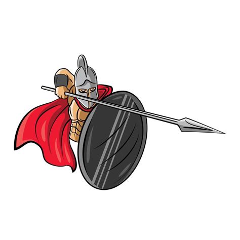 Spartan Warrior Vector Illustration 16674423 Vector Art At Vecteezy