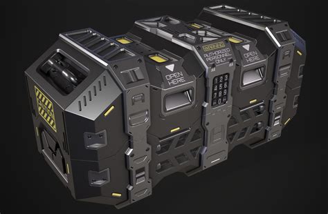 D Sci Fi Crate Model Turbosquid