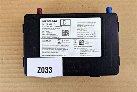 28275 6FL2D Nissan Altima GT R Rogue Murano Rogue Telematic Module