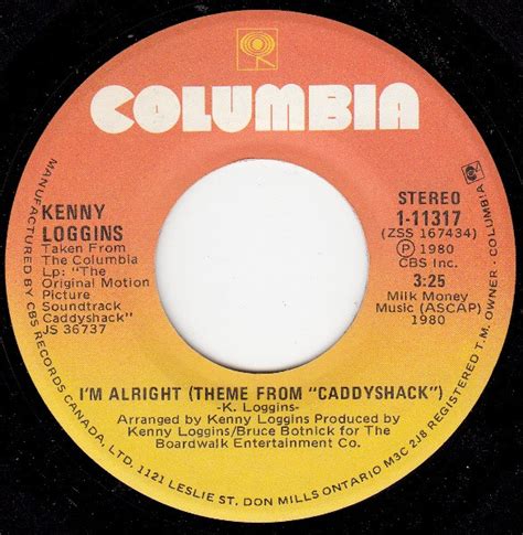 Kenny Loggins - I'm Alright (Theme From "Caddyshack") (1980, Vinyl ...