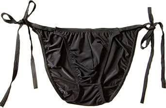 Wenmei String Bikini Thong Briefs Milk Silk Side Tie Men S Underwear At Amazon Mens Clothing Store