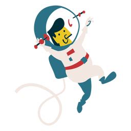 Diseño PNG Y SVG De Astronauta Flotando En El Mundo Intergaláctico Para