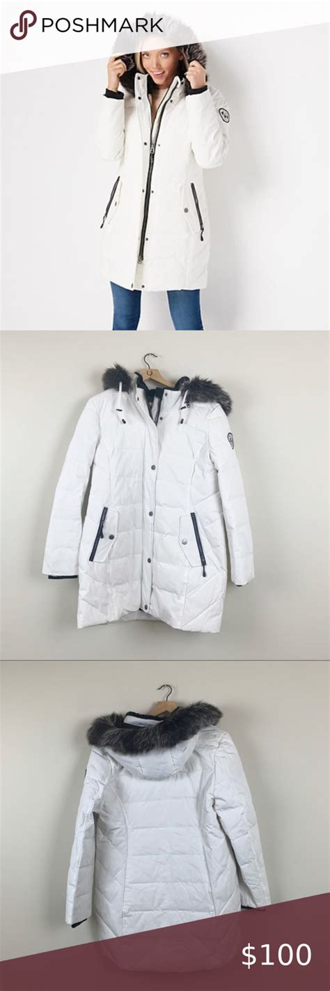 Arctic Expedition Faux Fur Hood Quilted Down Coat Faux Fur Hood Fur