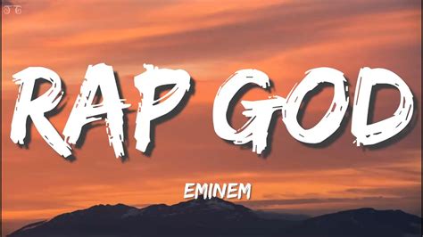 Eminem Rap God Lyrics Youtube