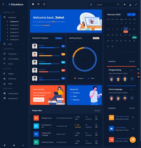 Education Lms Dashboard Ui Responsive Bootstrap Admin Template