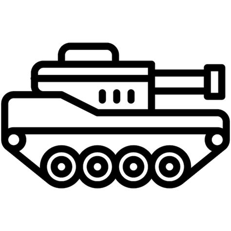 Ilustración Del Vector Del Tanque Del Ejército Vector Premium