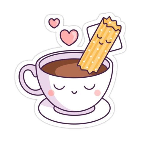 Chocolate And Churro Sticker For Sale By Sombrasblancas Churros