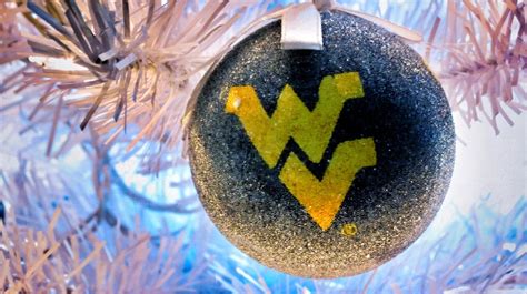 an ornament with the word w on it hanging from a christmas tree branch