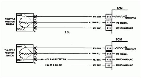 Electronic Throttle 6 Pin Throttle Position Sensor Wiring Di