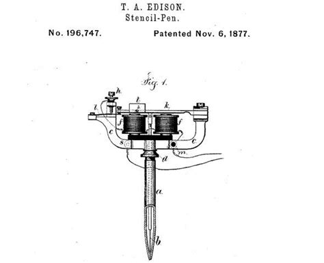 Electric Pen Preceded By The Perforated Pen Which Punched Holes In