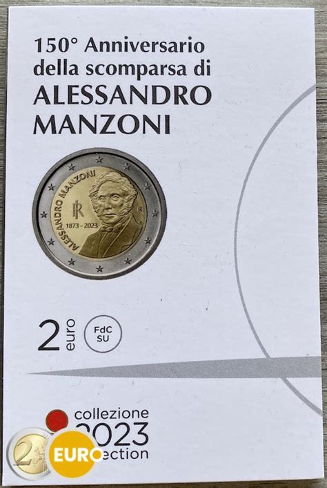 2 Euro Italien 2023 Alessandro Manzoni Stgl Coincard