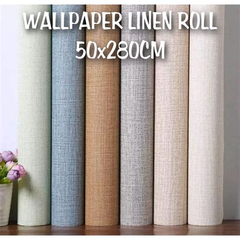 Jual Wallpaper Linen Roll Wallpaper Dinding Linen Dekorasi Kamar