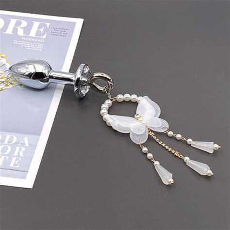 Anal butt plug phích cắm hậu môn kim loại đính chuông nơ trang trí đẹp SM54 Happyshop