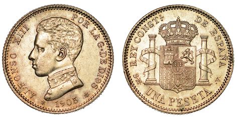 SPAGNA ALFONSO XIII 1886 1931 Peseta 1905 Asta Numismatica