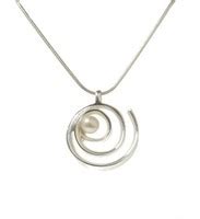 Silver Helter Skelter Spiral Pendant Without Chain Cavendish French