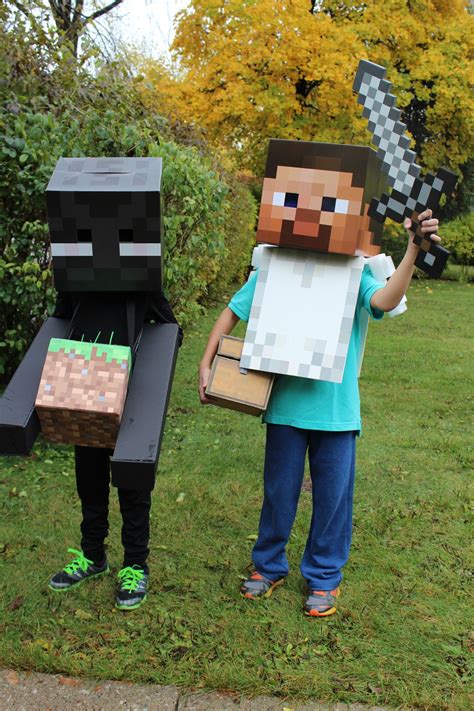 Enderman & Steve from Minecraft Custom Grass Block & Treasure Chest ...