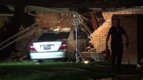 Car Home Catches Fire After Speeding Driver Slams Into House