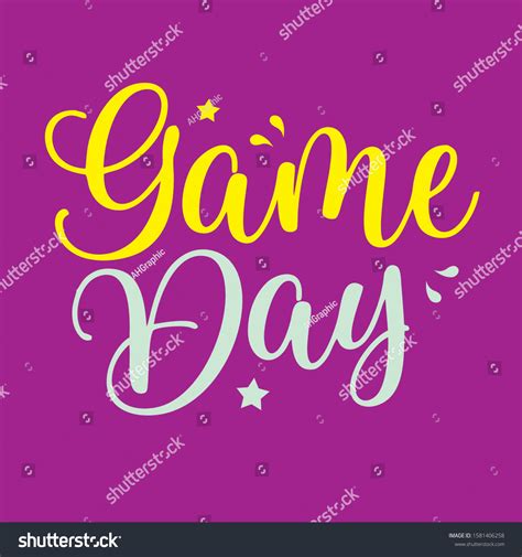 Game Day Lettering Quotes Poster Concept Stock Vector (Royalty Free ...