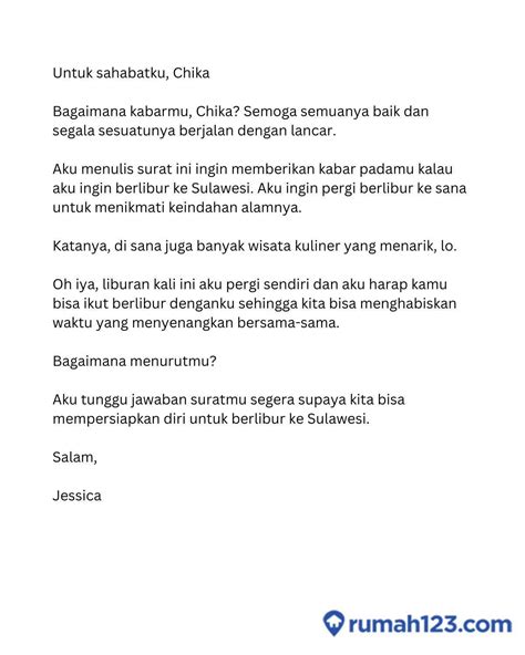 12 Contoh Surat untuk Sahabat Sejati Pendek Beserta Strukturnya