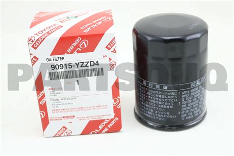TOYOTA 90915YZZD4 - cross reference oil filters | oilfilter ...
