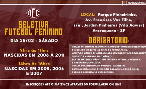 Ferroviária abre inscrições para seletiva de futebol feminino Rádio