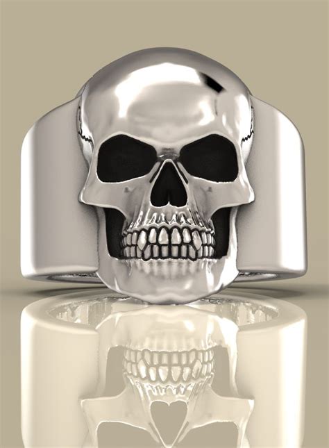 Skull Ring Sterling Silver Handmade Skull Rings Biker Jewelry Rings