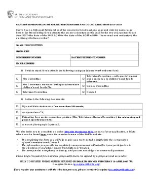 Fillable Online Candidate Proposal Form And Guidelines 2017 Fax Email