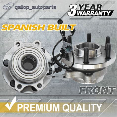 2x Front Wheel Bearing Hub For Nissan Navara D40 Spain AWD ABS