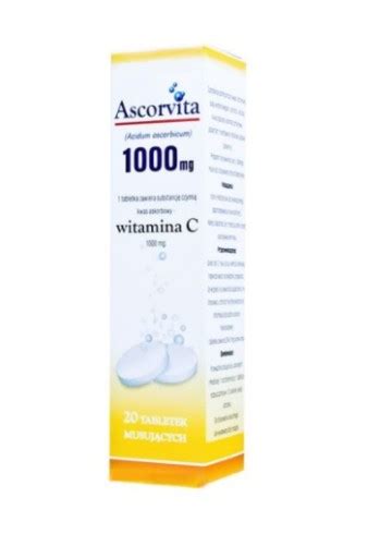 Ascorvita Witamina C 1000mg 20 tabletek musujących 10532673609 Allegro pl