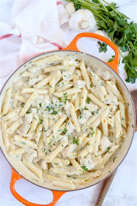 Creamy Garlic Penne Pasta With Chicken Easy Weeknight Meal