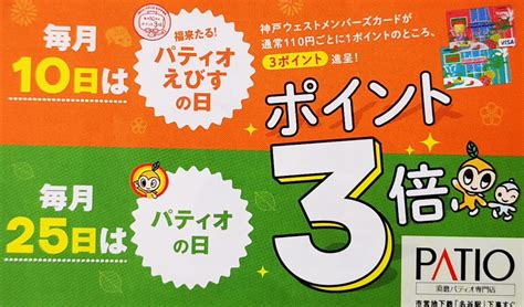 【神戸市須磨区】1月25日水は「パティオの日」ポイント3倍デーです♪明日のお買い物は須磨パティオ専門店でお得にポイントゲット！！ 号外