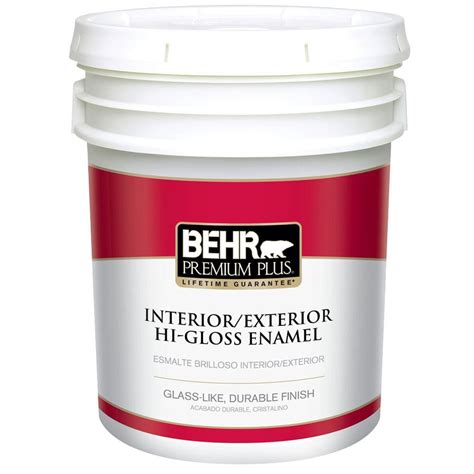 Behr Premium Plus Gal Ultra Pure White Hi Gloss Enamel Interior