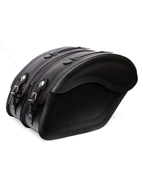 HARD LEATHER SADDLEBAGS ECLIPSE BASIC WITH LOCKS 30X50X16 CM