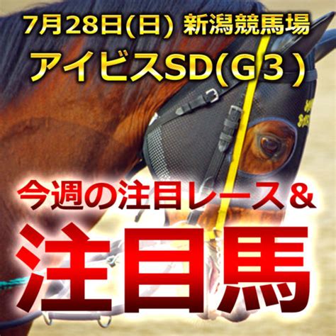 【今週の注目レースと注目馬】今週の重賞は『第19回アイビスサマーダッシュgⅢ、新潟競馬場』注目馬は うまlineウェブ