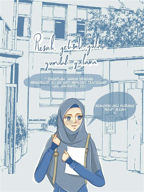 Hanya Dengan Mengingat Allah Hati Kita Menjadi Tenang 💕 Hijab Cartoon