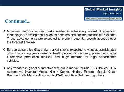 PPT Global Automotive Disc Brake Market By Industry Analysis