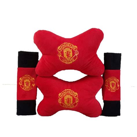 Jual Car Set Bantal Mobil Manchester United 2 In 1 Aksesoris Mobil