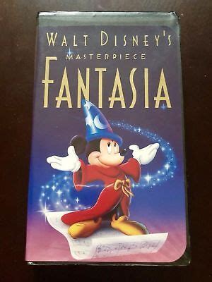 Rare Original Walt Disney Fantasia Masterpiece Vhs Black