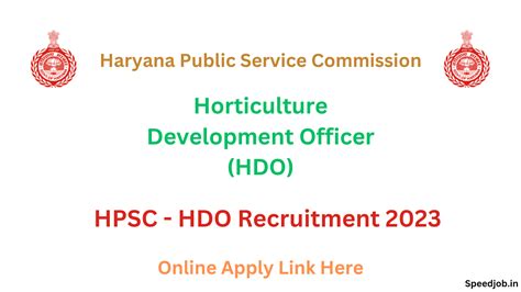 Hpsc Hdo Recruitment 2023 Horticulture Development Officer 63 Posts