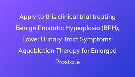 Aquablation Therapy For Enlarged Prostate Clinical Trial 2024 Power