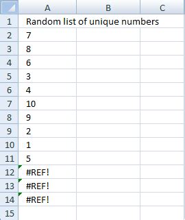 How To Create A List Of Random Unique Numbers